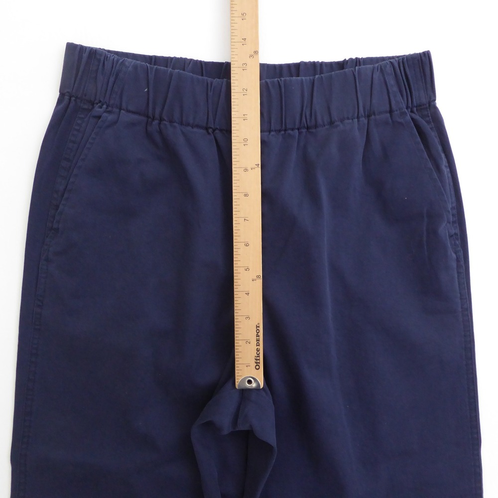J.Crew Women Astrid Wide-Leg Chino Pant Navy Blue Elastic Waist BH357 Medium - Picture 5 of 9